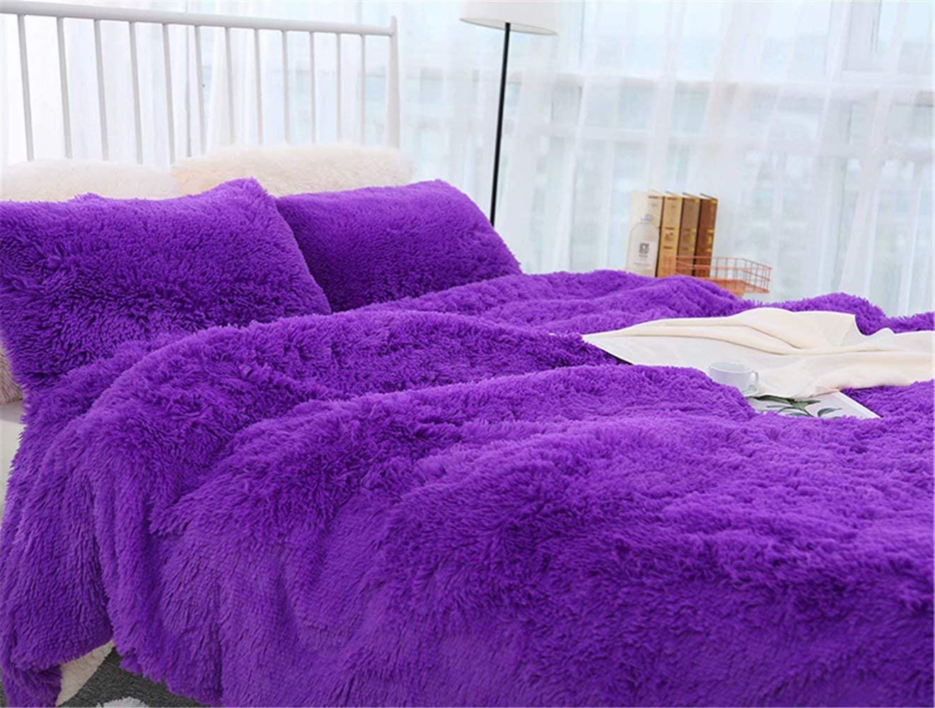 Amazon｜ミンクカシミアベルベット布団カバーセット、プラッシュ寝具